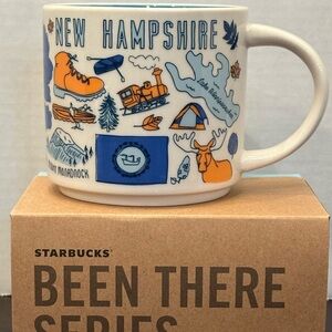 Starbucks New Hampshire White Blue Orange Mug